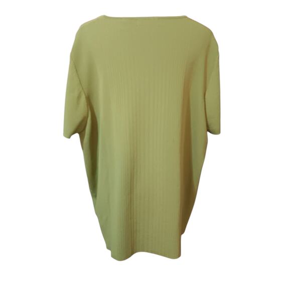 NEW VALERIE STEVENS Blouse Top Sweater 3X Square Neck Short Sleeve Office Career - Picture 10 of 10